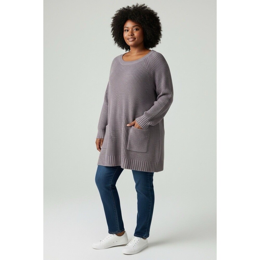 Soft Surroundings NEW womens long ribbed long sleeve sweater XL luxury